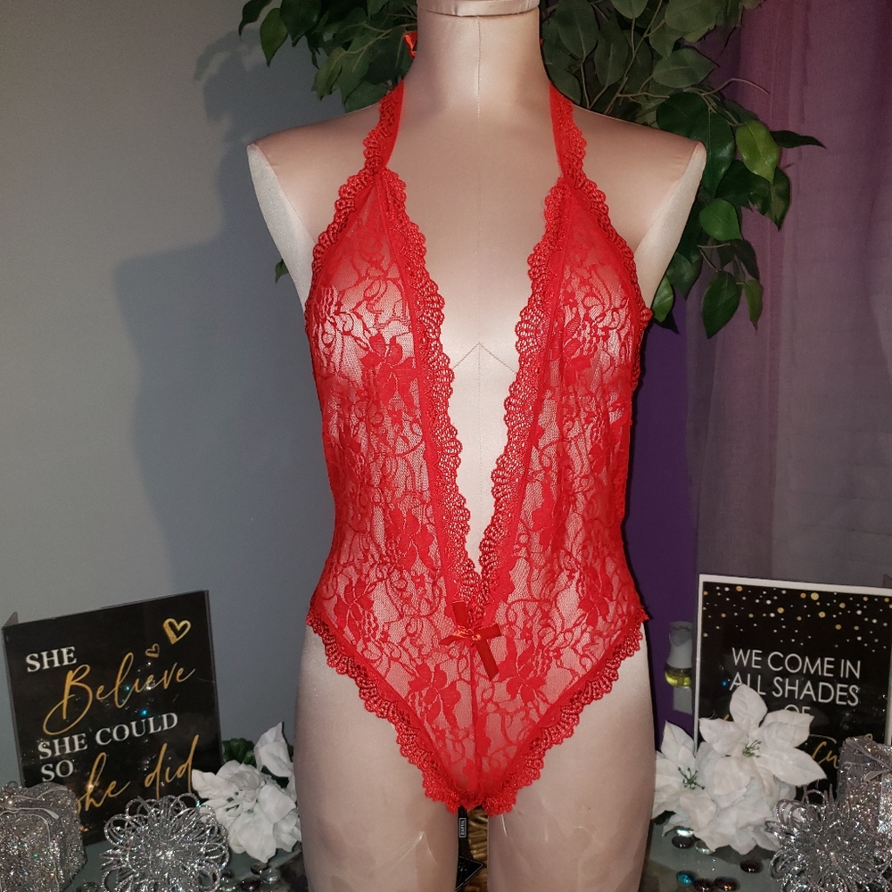Women's Lace 1 Piece Teddy (OS) NWOT